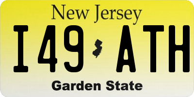 NJ license plate I49ATH