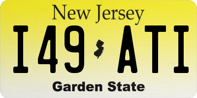 NJ license plate I49ATI