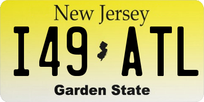 NJ license plate I49ATL