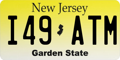 NJ license plate I49ATM