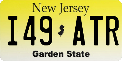 NJ license plate I49ATR