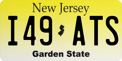 NJ license plate I49ATS