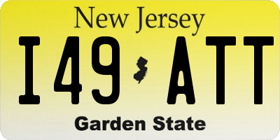 NJ license plate I49ATT