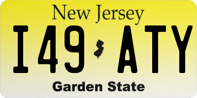 NJ license plate I49ATY