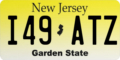 NJ license plate I49ATZ