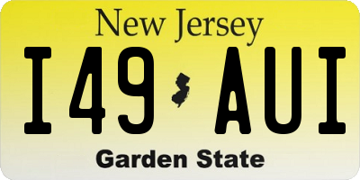 NJ license plate I49AUI