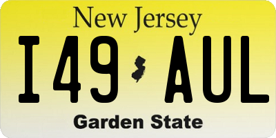 NJ license plate I49AUL