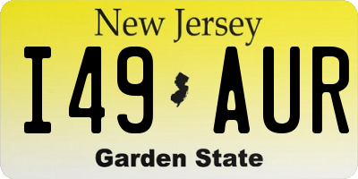 NJ license plate I49AUR