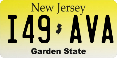 NJ license plate I49AVA