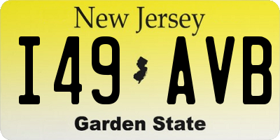 NJ license plate I49AVB