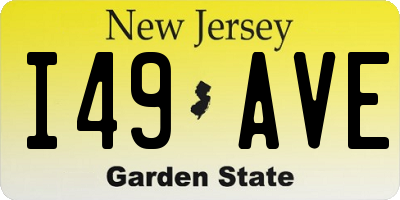 NJ license plate I49AVE