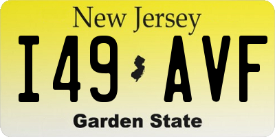 NJ license plate I49AVF