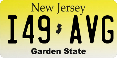 NJ license plate I49AVG