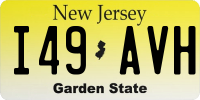 NJ license plate I49AVH