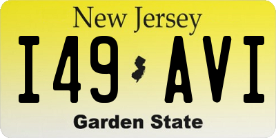 NJ license plate I49AVI