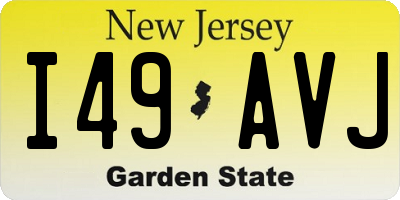 NJ license plate I49AVJ
