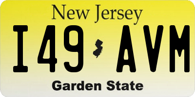 NJ license plate I49AVM