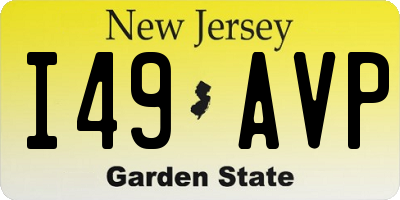 NJ license plate I49AVP
