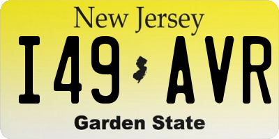 NJ license plate I49AVR
