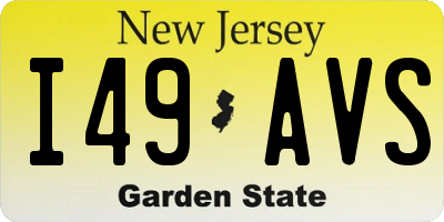 NJ license plate I49AVS