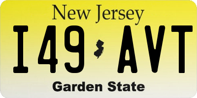 NJ license plate I49AVT