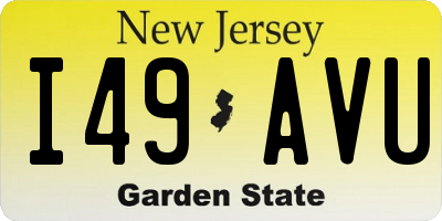 NJ license plate I49AVU