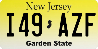 NJ license plate I49AZF