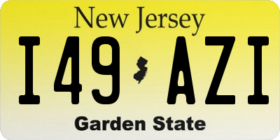 NJ license plate I49AZI