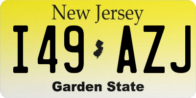 NJ license plate I49AZJ