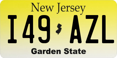 NJ license plate I49AZL
