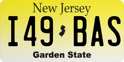 NJ license plate I49BAS