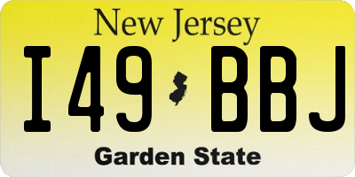 NJ license plate I49BBJ