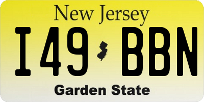 NJ license plate I49BBN