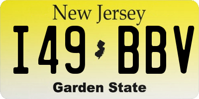 NJ license plate I49BBV