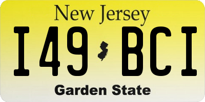 NJ license plate I49BCI