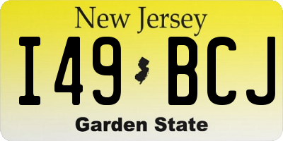 NJ license plate I49BCJ