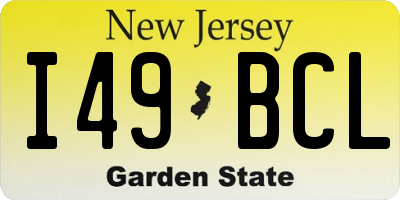 NJ license plate I49BCL