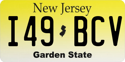 NJ license plate I49BCV