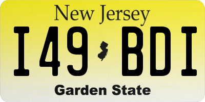 NJ license plate I49BDI