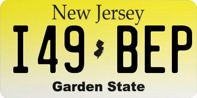 NJ license plate I49BEP