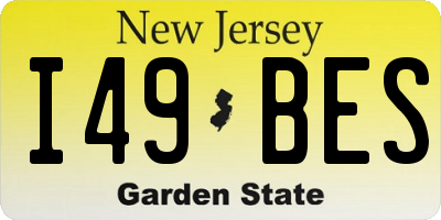 NJ license plate I49BES
