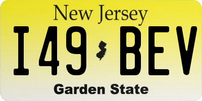 NJ license plate I49BEV