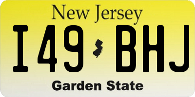 NJ license plate I49BHJ