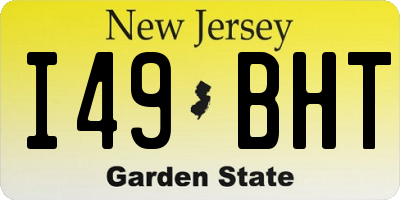 NJ license plate I49BHT