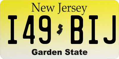 NJ license plate I49BIJ
