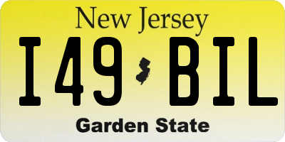NJ license plate I49BIL