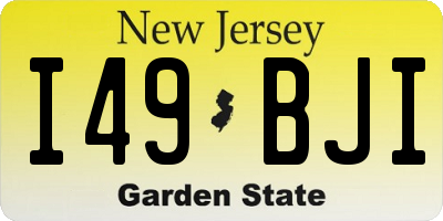 NJ license plate I49BJI