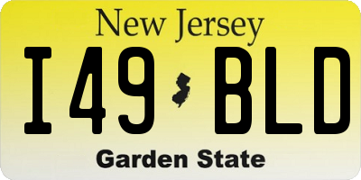 NJ license plate I49BLD