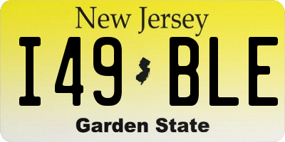 NJ license plate I49BLE