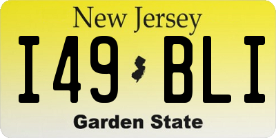 NJ license plate I49BLI